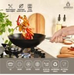 مقلاة ووك داكنة غير لاصقة من أمبوس – 28 × 8 سم