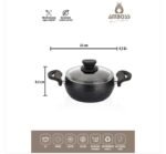 ⁦طقم أواني طهي 6 قطع Amboss Fatso Chubby ، بمقابض سيليكون، أسود⁩ - الصورة ⁦5⁩