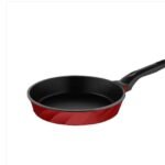 ⁦طقم أواني ومقالي فينتو من الحديد الزهر التيتانيوم، مكون من 7 قطع، باللون الأحمر⁩ - الصورة ⁦3⁩