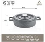 ⁦طقم أواني طهي من النحاس المصبوب مكون من 7 قطع (رمادي)⁩ - الصورة ⁦4⁩