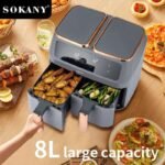 SOKANY AIR FRAYER DOUBLE BASKET 8L XXL
