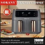 SOKANY AIR FRAYER DOUBLE BASKET 8L XXL - الصورة 4